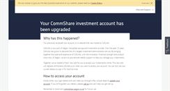 Desktop Screenshot of commshare.cofunds.co.uk