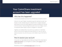 Tablet Screenshot of commshare.cofunds.co.uk